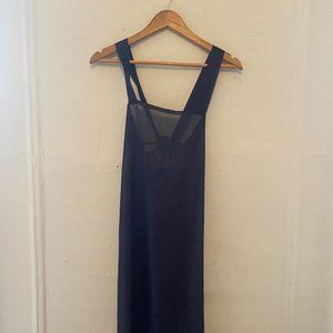 Carlos Peralta - Sheer, Iridescent, Navy Drapey Dress/Bathing suit cover